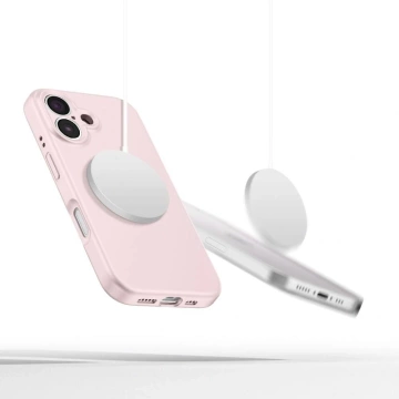Etui Tech-Protect Liquid Silicone MagSafe iPhone 16e Różowe