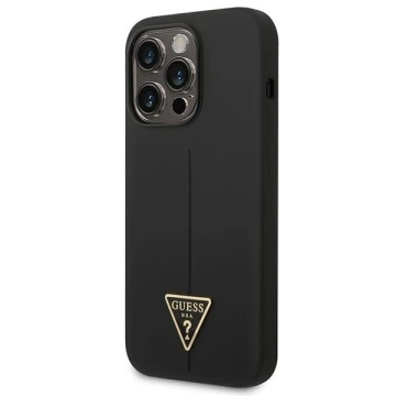 Etui Guess GUHCP14LSLTGK für Apple iPhone 14 Pro 6,1" Czarny/Black Hardcase Silicone Triangle