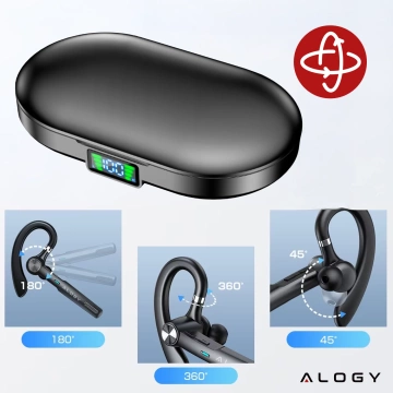 Kabelloses Headset für Bluetooth 4.0-Anrufe, Auto-Headset mit Display V8 Schwarz