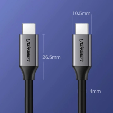 Kabel USB-C 3.1 1.5m Ugreen US161 50751 5Gbps 4K 30Hz Szary