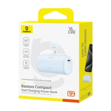 Powerbank Baseus Compact IP 5000mAh 20W Lightning USB-C Niebieski