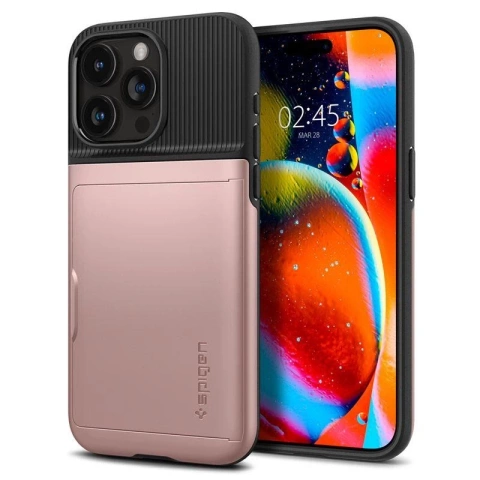 Spigen Slim Armor CS Hülle für Apple iPhone 15 Pro – Rosa