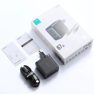 Joyroom TCG02 GaN 67W – szybka ładowarka 2× USB-C + 2× USB-A + kabel 100W