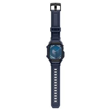Hülle mit Armband für Apple Watch 10 (46 mm) Marineblau Spigen Rugged Armor Pro
