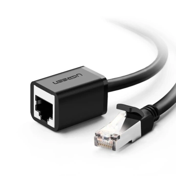 UGREEN Ethernet-Verlängerungskabel RJ45 Cat 6 FTP 1000 Mbit/s 2 m schwarz (NW112 11281)