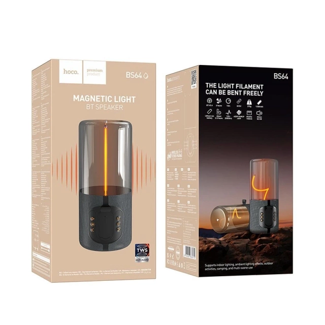 Hoco BS64 Bluetooth 5.4 – przenośny głośnik 5 W, 1200 mAh, FM, TF