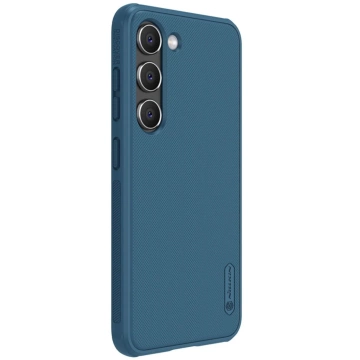 Nillkin Super Frosted Shield Pro Hülle für Samsung Galaxy S23 Armored Cover Phone Stand Blau