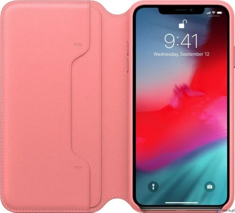 Etui do Apple iPhone XS Max, kolor Zgaszony Róż - Leather Folio Case