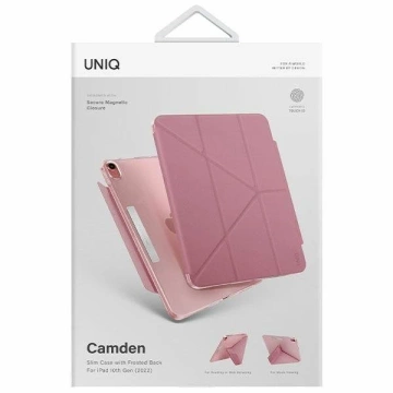 Etui na tablet UNIQ Camden do iPad 11 gen. (2025) / iPad 10 gen. (2022) różowy/rouge pink Antimicrobial