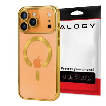 Etui z MagSafe do Apple iPhone 17 Pro – obudowa glamour z ochroną obiektywu, eleganckie i odporne na zarysowania – Alogy LuxuryRing™ Glamour Case Gold