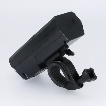 LED-Fahrradfrontlicht mit Solarpanel und Hupe, superhell (1000 lm, 4400 mAh), wasserdicht, schwarz