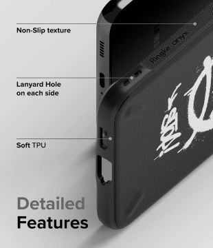 Ringke Onyx Design Durable TPU Cover für Samsung Galaxy S22 (S22 Plus) schwarz (Graffiti)