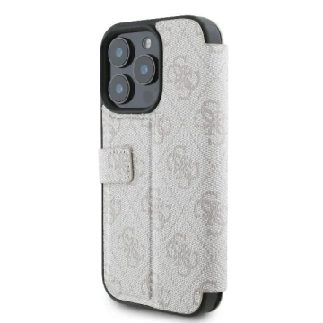 Guess 4G Metal Logo Book Case iPhone 16 Pro Max – Pink ze standem