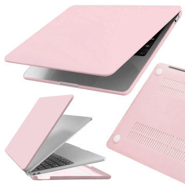 Etui do Apple MacBook Air 13 / 13.3" 2018–2021 (M1 A2337/A2179/A1932) – elastyczna, matowa obudowa ochronna, lekka i odporna – Alogy AirGuard™ Różowy