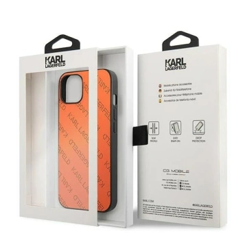 Etui ochronne na telefon Karl Lagerfeld KLHCP13SPTLO do Apple iPhone 13 Mini 5,4" hardcase pomarańczowy/orange Perforated Allover