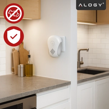 Schädlingsbekämpfungsgerät für 250 m², Ultraschallnest, Insektenschutz, Mücken, Fliegen, Mäuse, Kakerlaken, chemikalienfrei, DuoGuard™-Legierungen – Weiß