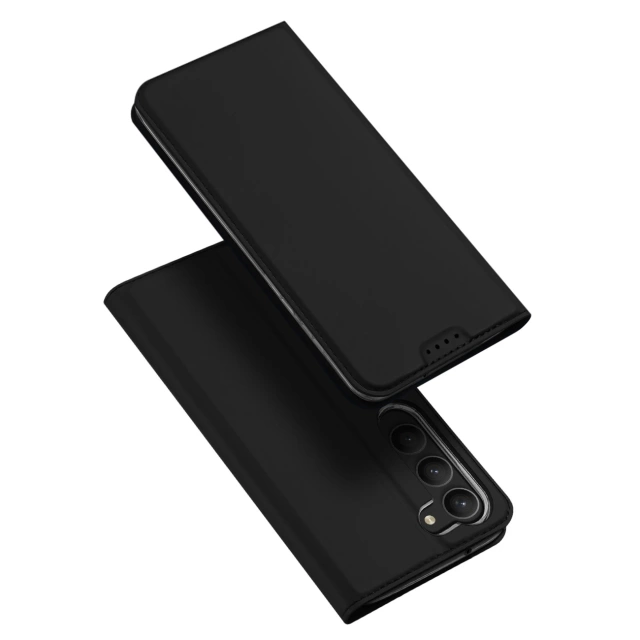 Dux Ducis Skin Pro Handyhülle für Samsung Galaxy S23 Flip Card Wallet Stand Schwarz