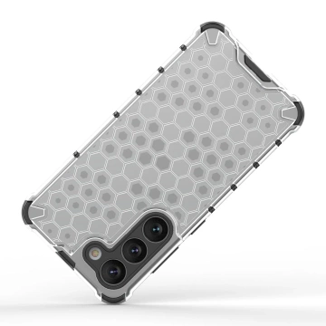 Wabenhülle für Samsung Galaxy S23 gepanzerte Hybridhülle schwarz