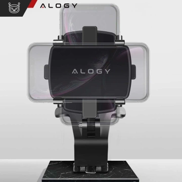 Uchwyt samochodowy do auta Alogy na telefon max 7.2 cali na lusterko kokpit osłonę czarny