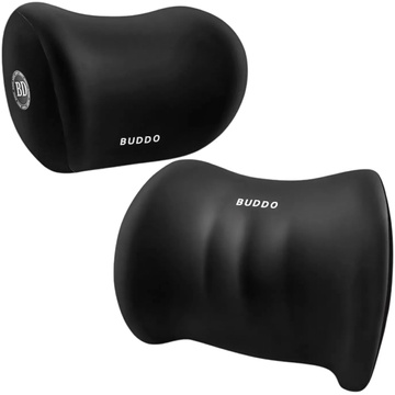 2x Alogy Autokissen Rücken Lendenwirbelsäule Nackenstütze Memory Foam Schwarz