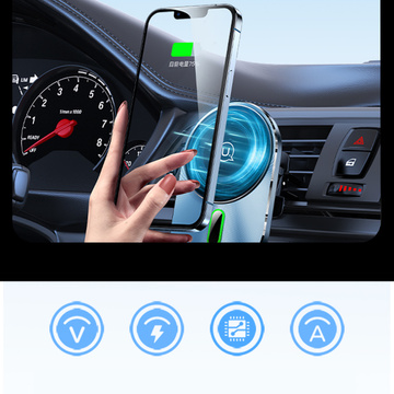 Uchwyt samochodowy na telefon ładowarka indukcyjna QI USAMS Magnetic Car Wireless Charging 15W do kratki (US-CD170) 