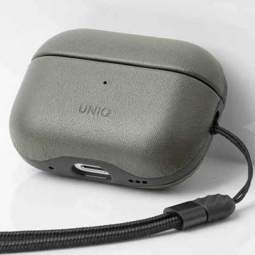 UNIQ Vencer Kopfhörer-Schutzhülle für AirPods Pro 2nd Gen. Echtes Leder grün/flechtengrün