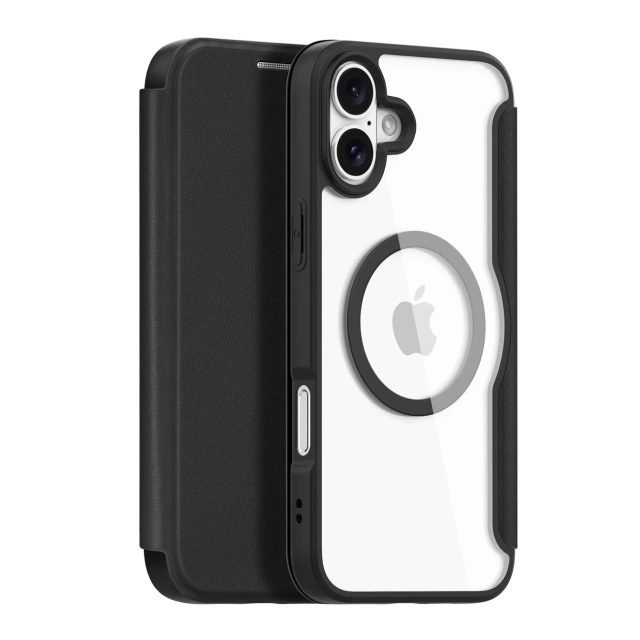 iPhone 16 Dux Ducis Skin X Pro MagSafe Flip Case Schwarz