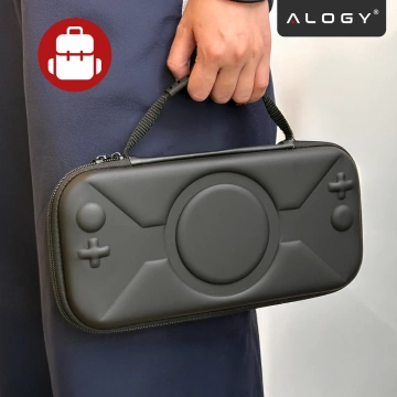 Pokrowiec Torba Ochronna do Nintendo Switch 2 2025 Twarde Etui , Wodoodporna, Lekka, z Tłoczonym Wzorem, Alogy HardFoamBag™ – Czarna 