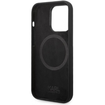 Etui Karl Lagerfeld KLHMP14LSNIKBCK do iPhone 14 Pro 6,1" hardcase Silicone Ikonik Magsafe