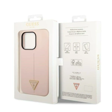 Etui Guess GUHCP14XSLTGP iPhone 14 Pro Max 6,7" różowy/pink hardcase Silicone Triangle