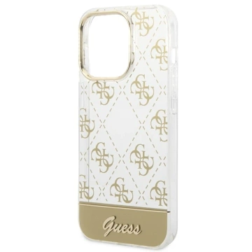 Etui Guess GUHCP14XHG4MHG do Apple iPhone 14 Pro Max 6,7" złoty/gold hardcase 4G Pattern Script