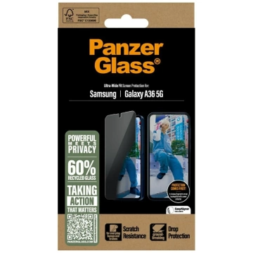 Gehärtetes Glas für Samsung Galaxy A36 5G PanzerGlass Ultra-Wide Fit Privacy