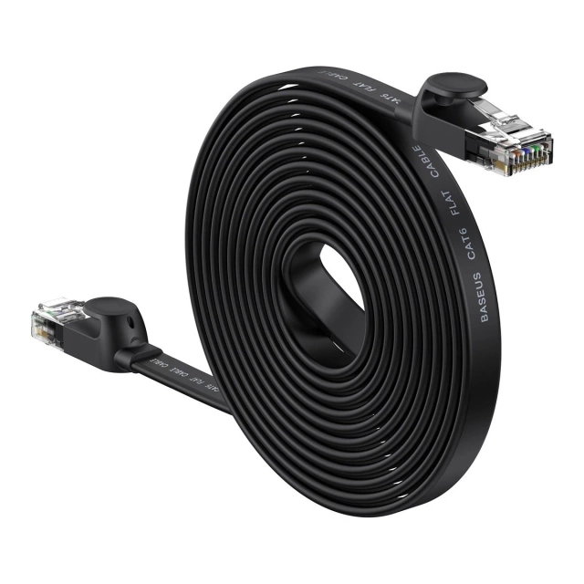 Baseus Speed ​​Six Netzwerkkabel RJ45 1000Mbps 15m schwarz (WKJS000301)