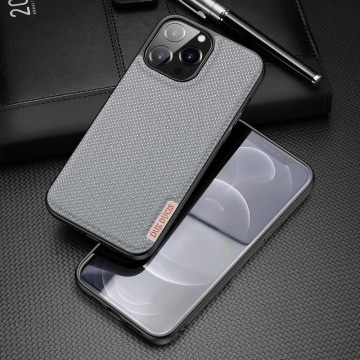 Dux Ducis Fino Schutzhülle mit Nylonmaterial bezogen iPhone 13 Pro Max grau