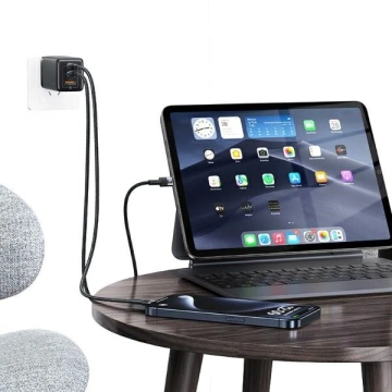 USAMS SJ724 USB-C-auf-USB-C-Kabel 1,2 m, 60 W, Stahl, Schnellladung