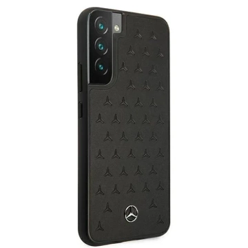 Etui Mercedes MEHCS22MPSQBK do Galaxy S22+ S906 hardcase Leather Stars Pattern czarny/black