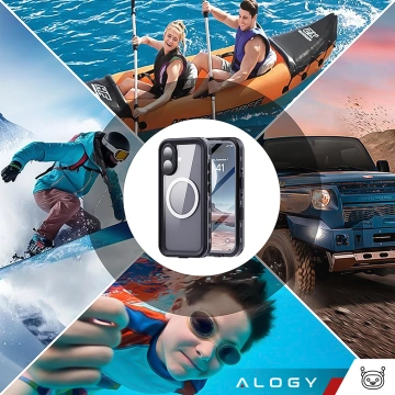 Alogy HydroArmor™ IP68 wasserdichte Hülle mit transparenter Rückseite, 360-Panzerabdeckung für MagSafe für Apple iPhone 16 Plus