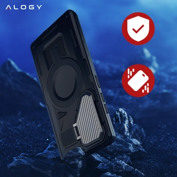 Hülle für Apple iPhone 16 Pro Max Alogy Anti-Shock Hybrid Case für MagSafe Transparent