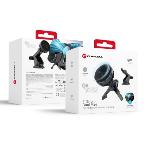 Uchwyt Samochodowy z Ładowarką Indukcyjną Forcell Cool Mag Qi2 MagSafe 15W