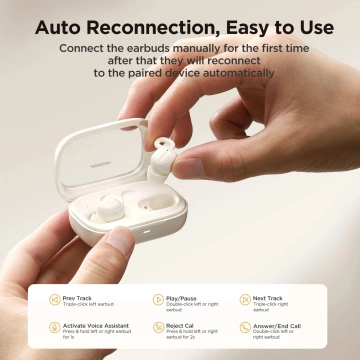 Słuchawki TWS Joyroom JR-TS1 Cozydots Series Bluetooth 5.3 ANC – Czarne