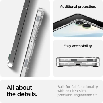 Etui do Galaxy Z Flip 7 Spigen AirSkin Mag MagSafe Clear/White