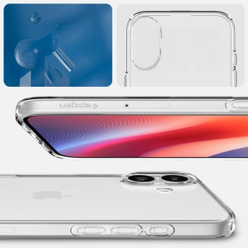 Etui + Szkło do iPhone 16 Spigen Liquid Crystal obudowa ochronna case na telefon Crystal Clear