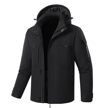 Beheizte beheizbare Elektrojacke Unisex Größe XL Winterkapuze HJ2 Mozos schwarz
