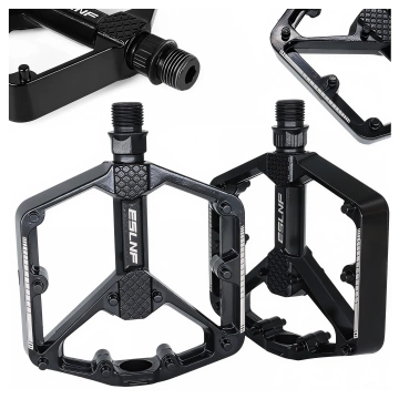 Pedały do roweru rowerowe platformowe MTB aluminiowe komplet 2szt Aluminium Czarne