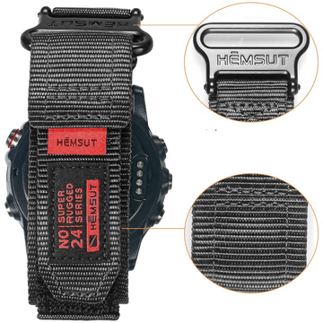 Nylonarmband für Garmin Fenix ​​​​5x 6x 7x Pro 26 mm Nylonband Sport Schwarz
