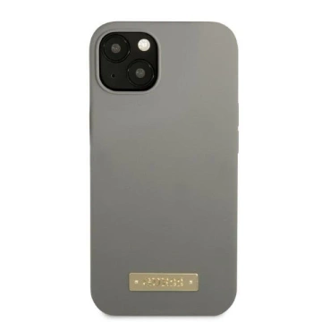 Etui Guess GUHMP13MSPLG do Apple iPhone 13 6,1" szary/grey hard case Silicone Logo Plate MagSafe