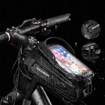 Sakwa Rockbros B68-1 na ramę z pokrowcem na telefon Czarna