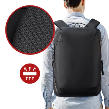 Plecak Podróżny Mark Ryden na Laptopa 15.6", Wodoodporny, Pojemny 21L, z Brelokiem na Klucze i Gwizdkiem  44 × 29 × 17 cm – Czarny
