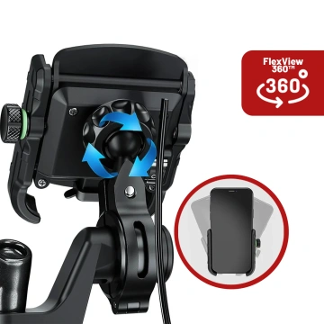 Motorrad Handyhalter Kewig KWG-M8 mit QC 3.0 Ladegerät