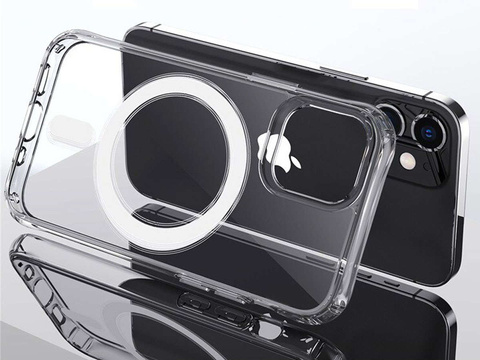 Etui pancerne Ultra Slim Alogy do ładowarek Qi do iPhone 12/ Pro Przezroczyste + Ładowarka Qi